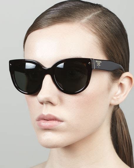 prada heritage cat-eye sunglasses tortoise|prada unisex sunglasses.